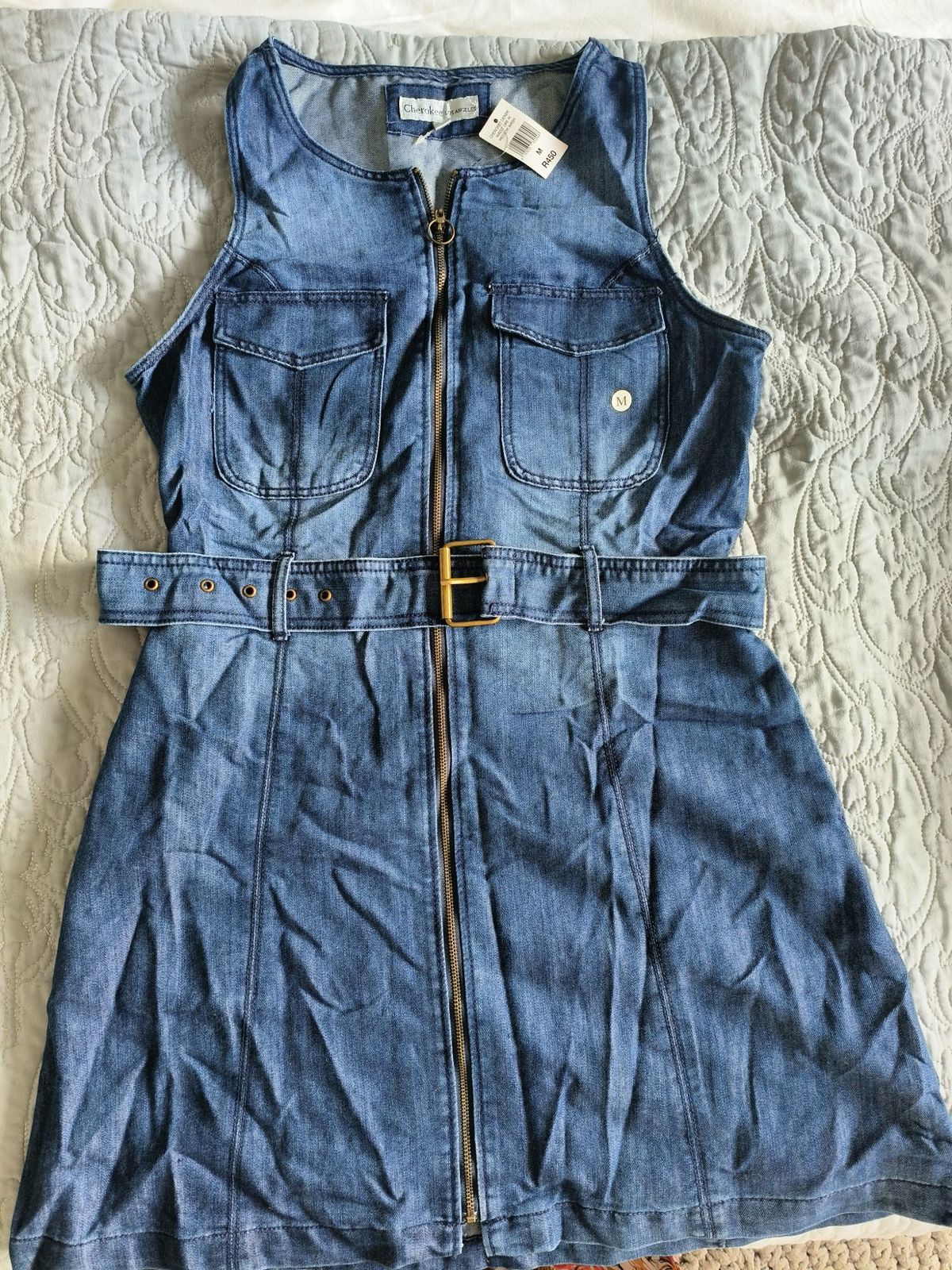 Hazel Blues® | Wide Strap Maxi Denim Dress